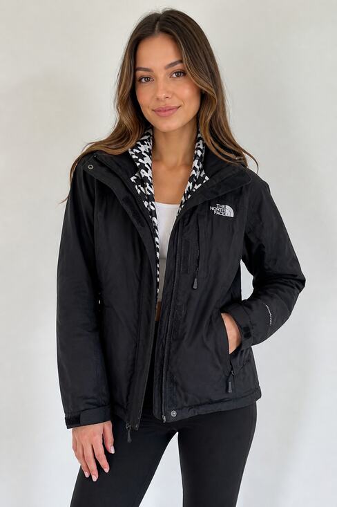 The North Face Jackets & Blazers - The North Face Women's HyVent Ski Jacket Black Houndstooth Small